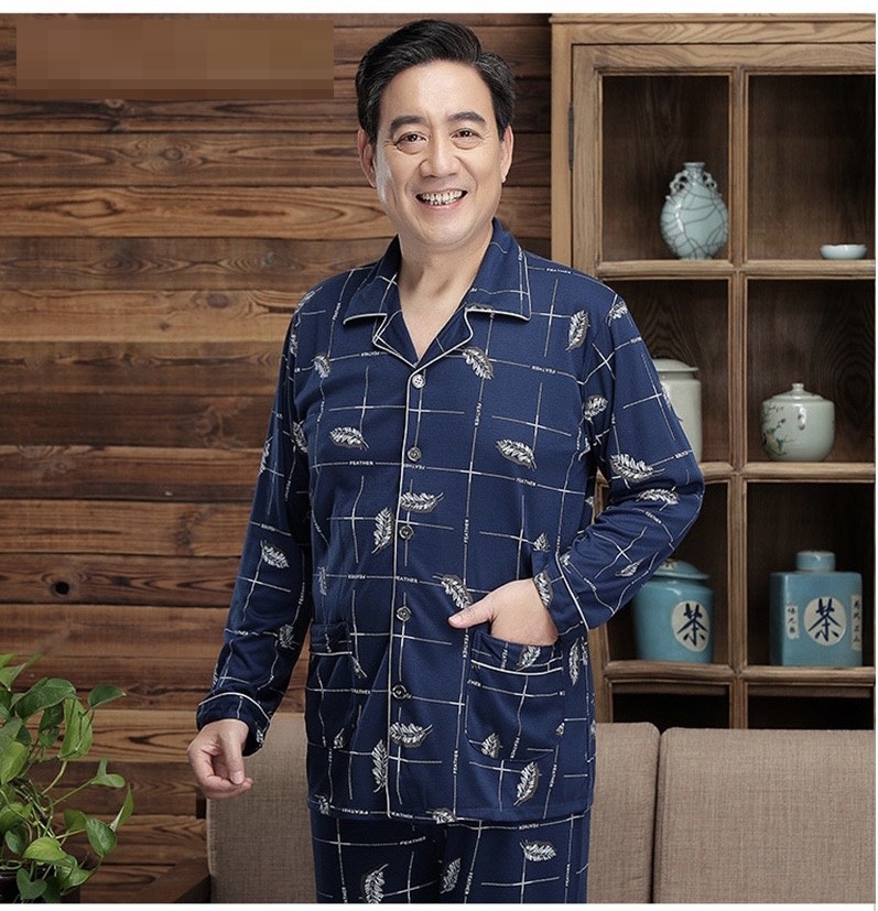 NG1381 Bộ pyjama nam trung tuổi chất cotton hàng nhập