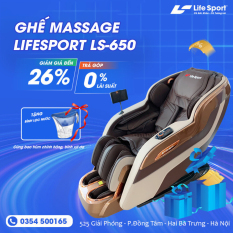 [Bảo hành 6 năm] Ghế massage toàn thân Lifesport LS-650, Ghế Massage Đa Năng Cao Cấp điều khiển giọng nói, sở hữu con lăn 5D di chuyển tổ hợp 24 bài massage chuyên sâu, đa tính năng massage