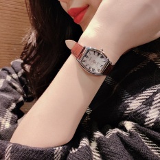 Đồng hồ nữ Julius Hàn Quốc JA-703LA dây da mặt số La Mã cổ điển (Nâu Bạc)