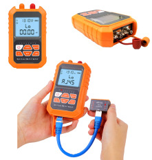 Bộ Dụng Cụ Kiểm Định Mạng Đa Năng 3 Trong 1 Sử Dụng Pin Sạc 600mAh – Máy Đo Công Suất Quang Bước Sóng Từ 800 – 1700nm – Bút Dò Lỗi Sợi Quang VFL 5Km Ánh Sáng Đỏ – Đầu Test Cáp Mạng RJ45 – Tích Hợp Đèn Led