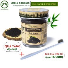 Than Hoạt Tính trắng răng hữu cơ UMIHOME 125g – Than tre làm trắng răng tự nhiên không ê buốt, giúp sạch mảng bám và cao răng