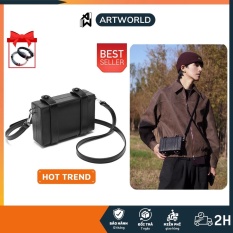 Túi hộp đeo chéo đeo vai nam nữ Trunk Bag da pu cao cấp form hộp cứng phong cách retro hàn quốc sang trọng ARTW TDC011