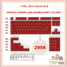 Keycap Cmk Aifei Classic Red Abs double shot giá rẻ cho bàn phím cơ