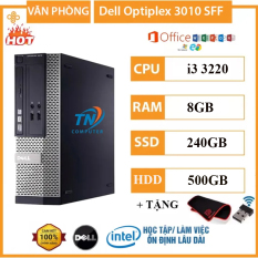 Case Máy Tính Để Bàn Dell Optiplex 3010 Core i3 i5 i7 Ram 8GB SSD 240GB, Máy Tính Đồng Bộ Dell Cho Văn Phòng, Học Tập, Live Stream Tặng USB thu Wifi , Lót Chuột, Bảo hành 12 Tháng