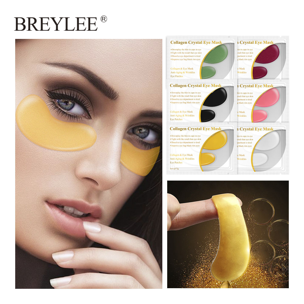 BREYLEE Mặt nạ mắt Collagen và vàng 24k giúp xóa mờ quầng thâm, bọng mắt đồng thời nâng cơ và...