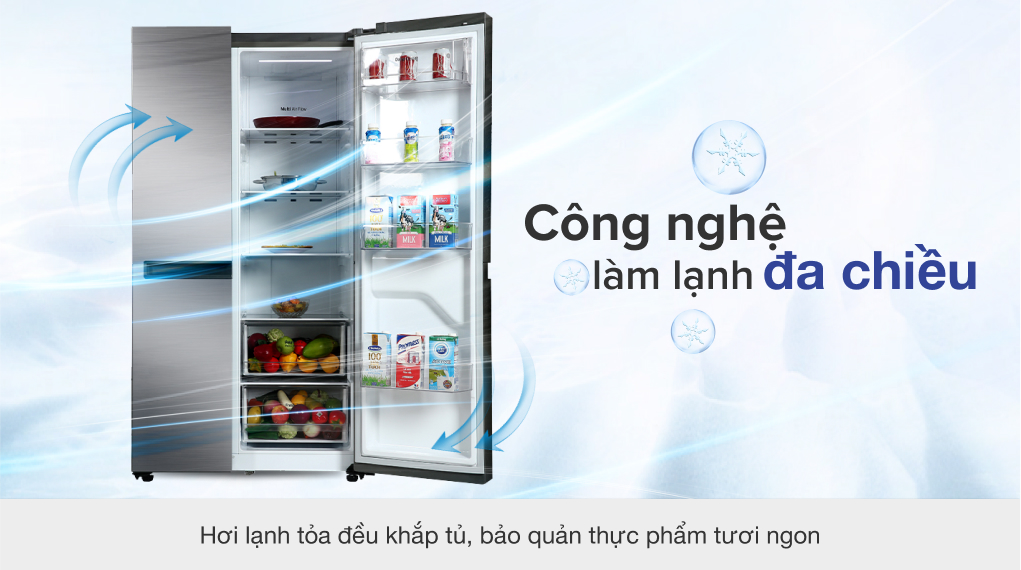 Tủ lạnh LG Inverter 649 Lít GR-B257JDS, Bảo hành 24 tháng, Hàng chính hãng