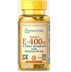 Viên uống bổ sung Vitamin E giúp đẹp da, chống lão hóa, hỗ trợ tim mạch Puritan’s Pride Vitamin E-400 IU 100 viên