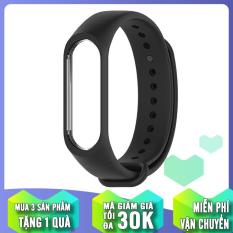 Vòng thay thế Xiaomi Miband 3 / 4 Mijobs Full Đen