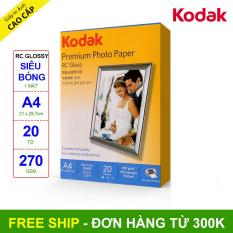 Giấy In Ảnh Cao Cấp Kodak RC 1 Mặt Siêu Bóng (High Glossy) A4 (21 x 29.7cm) 270gsm 20 Tờ – Hàng Nhập Khẩu