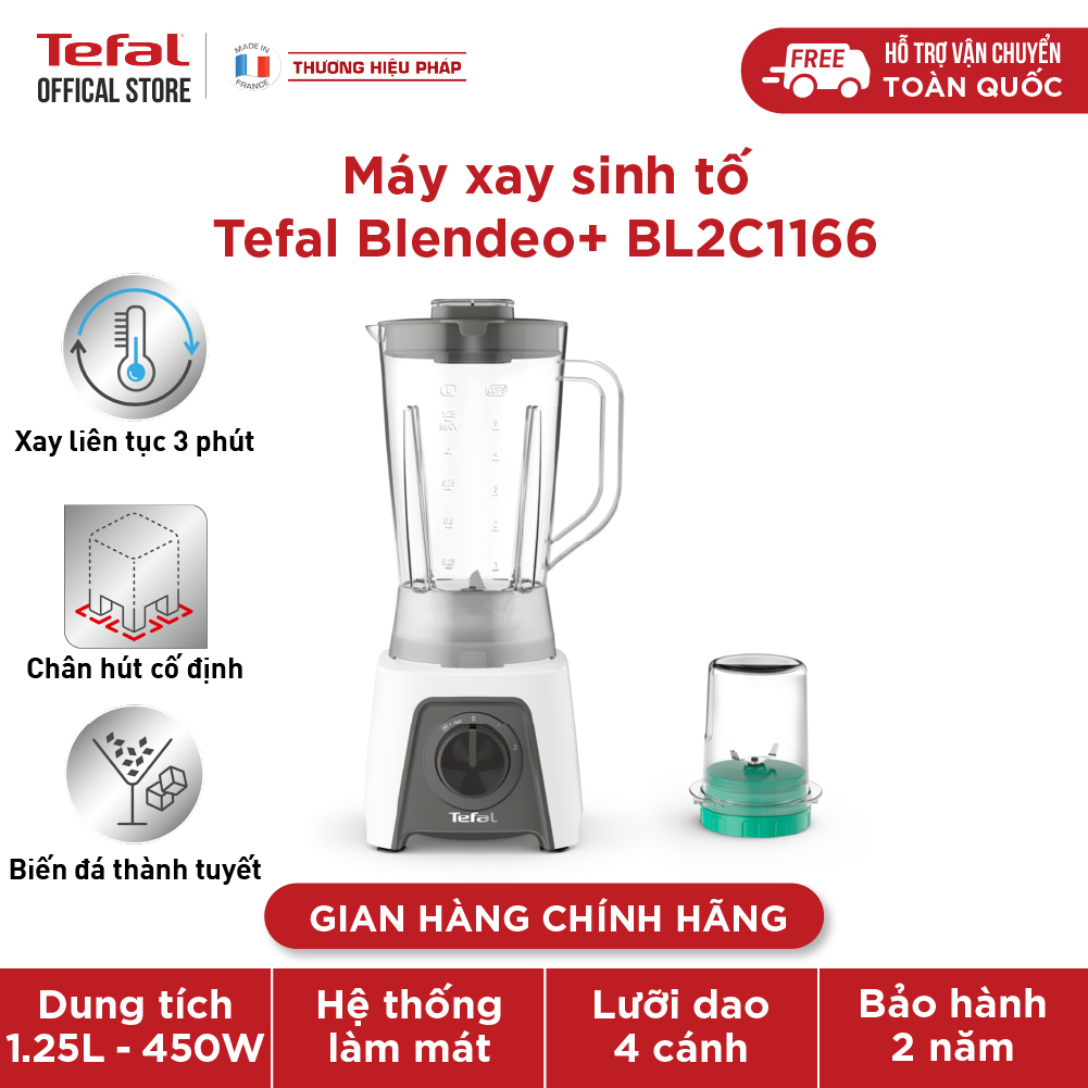 Máy xay sinh tố Tefal có cối xay khô Blendeo+ BL2C1166 - 450W, 1.25L