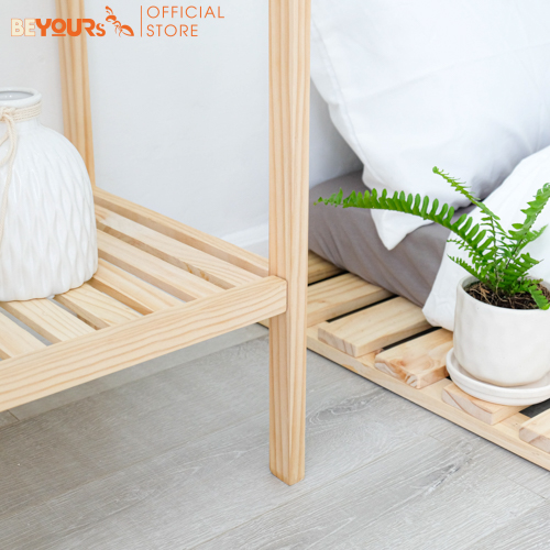 Kệ đầu giường gỗ đa năng mặt kính cường lực BEYOURs Glass Shelf nội thất kiểu hàn lắp ráp