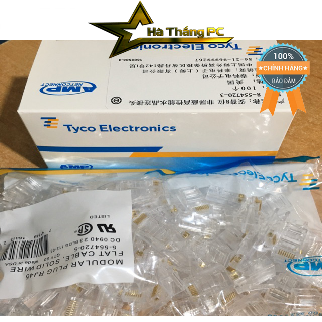 Hạt mạng AMP RJ45 hộp 100 hạt