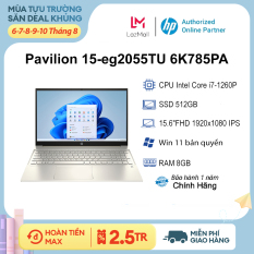 [Voucher Giảm 12% Max 1Tr700] Laptop HP Pavilion 15-eg2055TU 6K785PA i7-1260P| 8GB| 512GB| OB| 15.6″FHD| Win11
