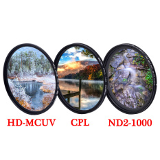 Kính lọc HD MC UV + CPL + phân cực ND2-1000 49MM 52MM 55MM 58MM 62MM 67MM