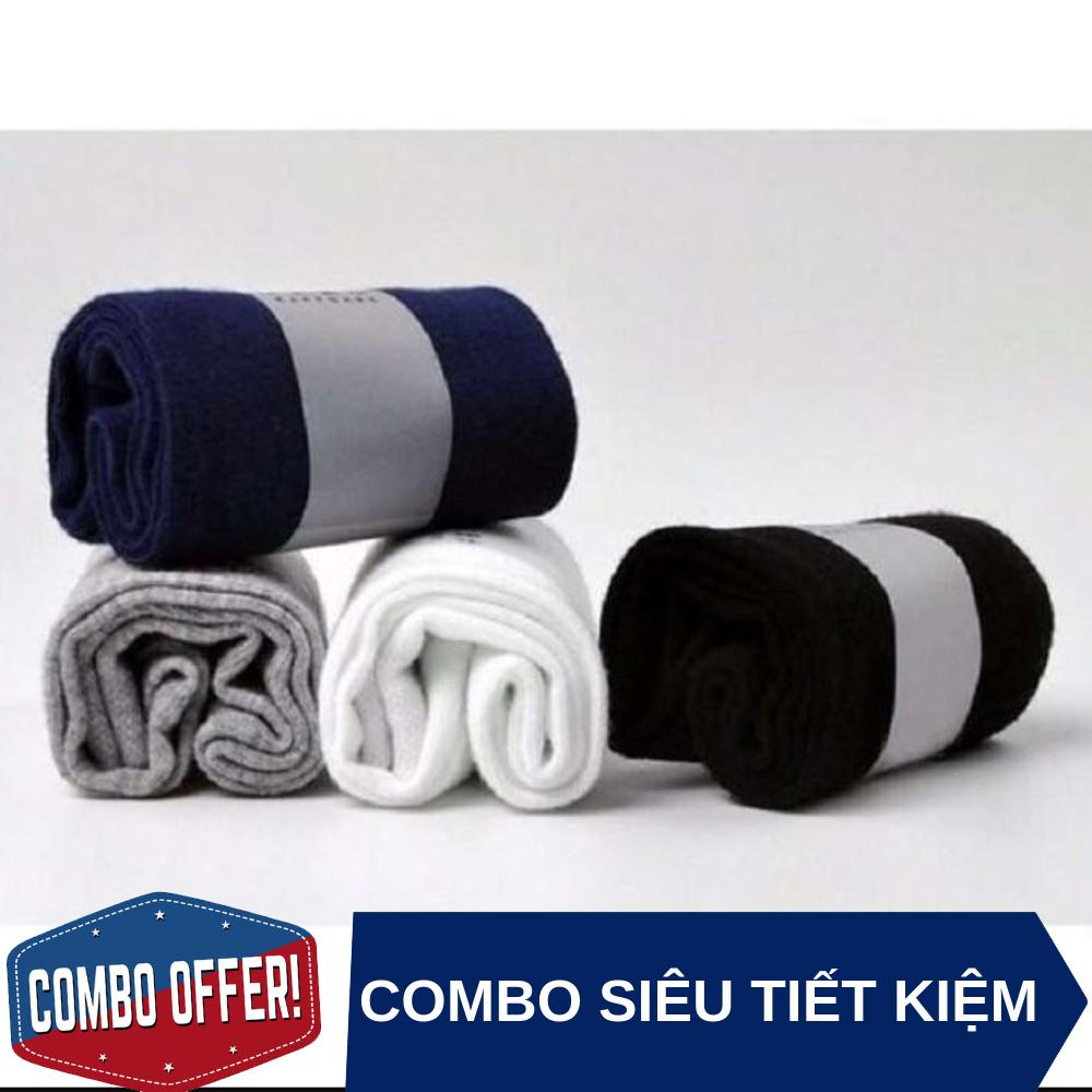 Combo 10 đôi tất nam vớ nam cao cấp nano khử mùi hôi chất cotton co dãn 4 chiều