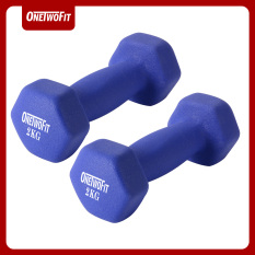 OneTwoFit 2kg Neoprene Dumbbell Pairs and Sets of 2. Bộ 2 tạ OneTwoFit 2kg tạ tay