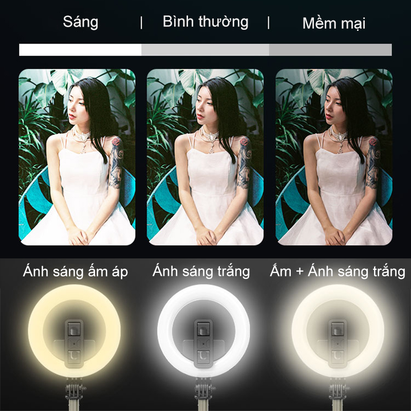 Mini Đèn Livestream - Có đèn Led sáng chụp ảnh đẹp hơn - Chụp ảnh Makeup