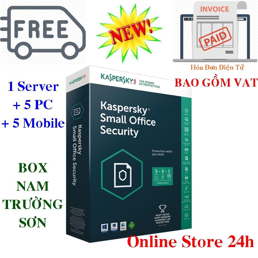 Phần mềm Kaspersky Small Office Security KSOS 1 File Server + 5 PCs + 5 Mobile - BOX NAM TRƯỜNG...