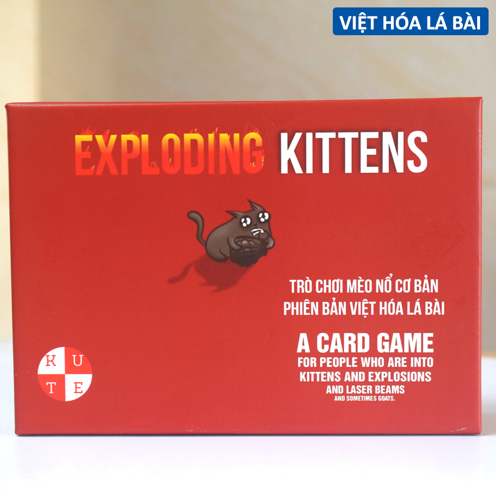Bộ Bài Mèo Nổ Việt Hóa Lá Bài Board Game Exploding Kittens 56 Lá Bản Chuẩn Đẹp