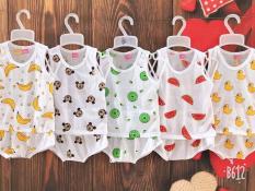 Set 5 bộ chip cotton hoạt hình trái cây cho bé