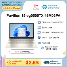 [Voucher Giảm 2Tr] Laptop HP Pavilion 15-eg0505TX 46M03PA i5-1135G7/8Gb/512GB/VGA 2GB/15.6″FHD/Win11 (Gold)