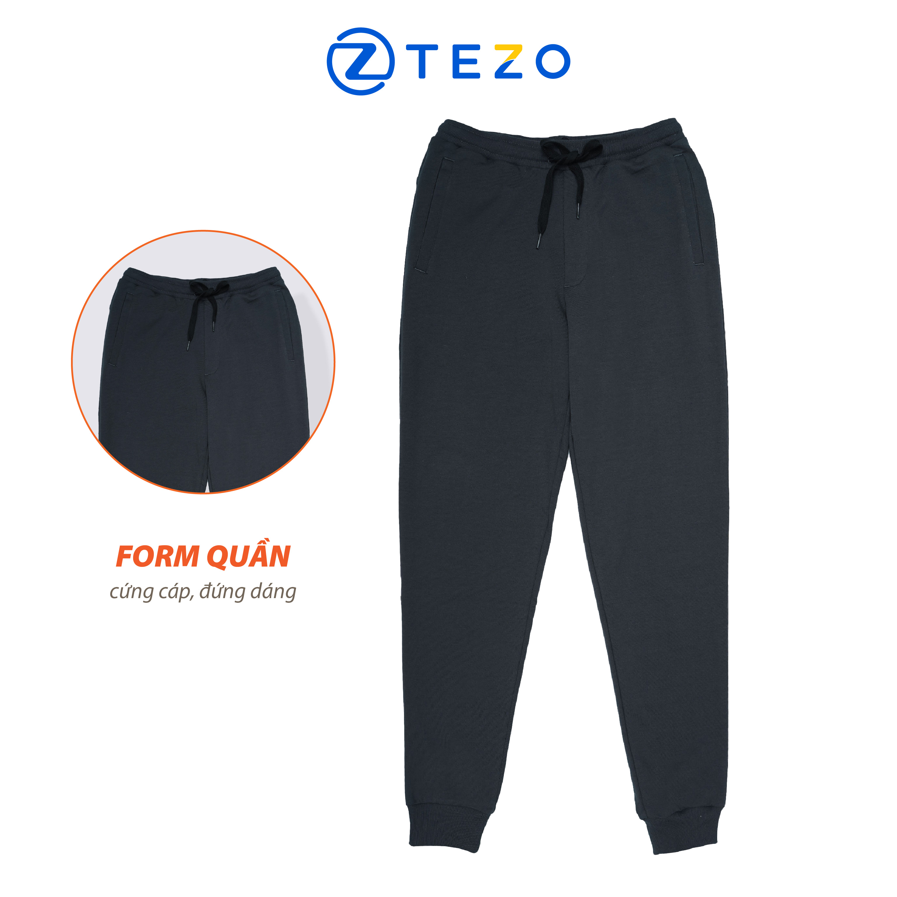 Quần nỉ nam quần jogger nam basic Tezo 3 màu chất liệu dày dặn 22QNDB002