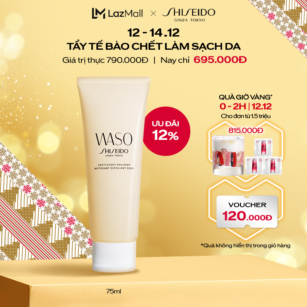 Kem tẩy tế bào chết Shiseido WASO Soft+Cushy Polisher 75ml