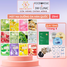 [ĐỦ LOẠI] Mặt nạ Foodaholic 3D / 3W Clinic dưỡng da, giảm mụn, mờ thâm & trẻ hóa làn da Hàn Quốc 23ml – Shico Beauty