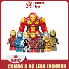 Đồ chơi trẻ em thông minh xếp hình lego Avengers COMBO 8 BỘ IRONMAN, 480+ mảnh ghép,nhựa ABS an toàn cho trẻ