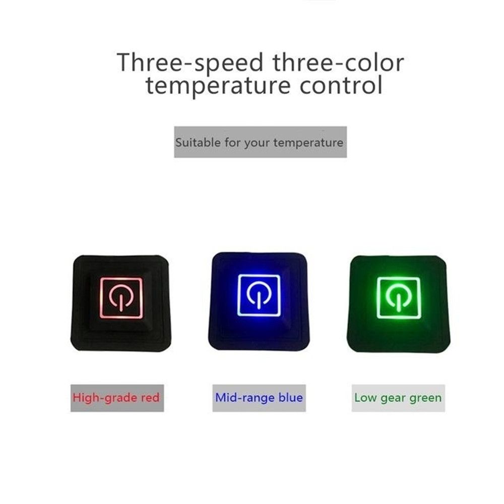 A5TG Tính thiết thực Công tắc có thể điều chỉnh USB Sợi carbon Miếng đệm sưởi ấm Quần áo giữ...