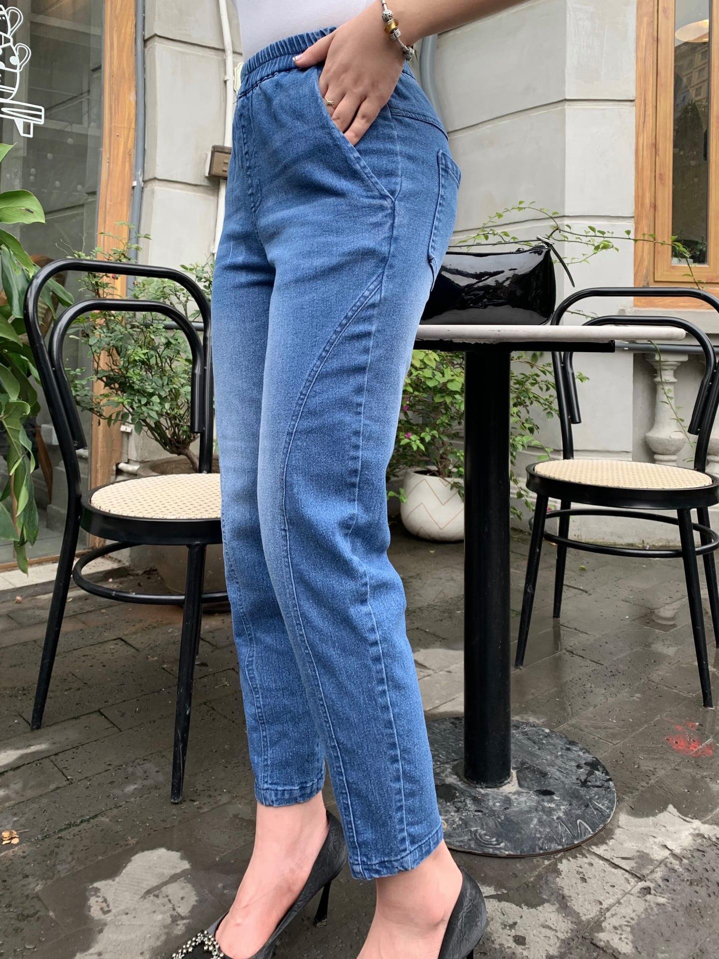 quần jean nữ baggy nữ AMEE cao cấp cạp chun đủ size 40-85kg V202