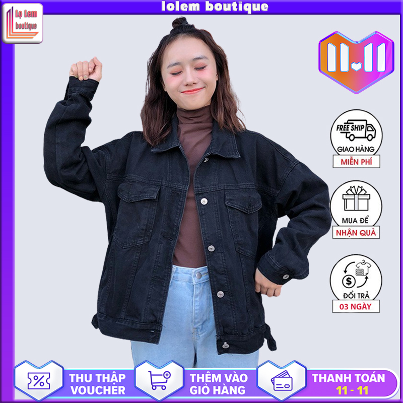 Áo khoác Nữ jean form rộng Hàn quốc cao cấp cho bạn gái thêm Xinh - Hot trend 2021