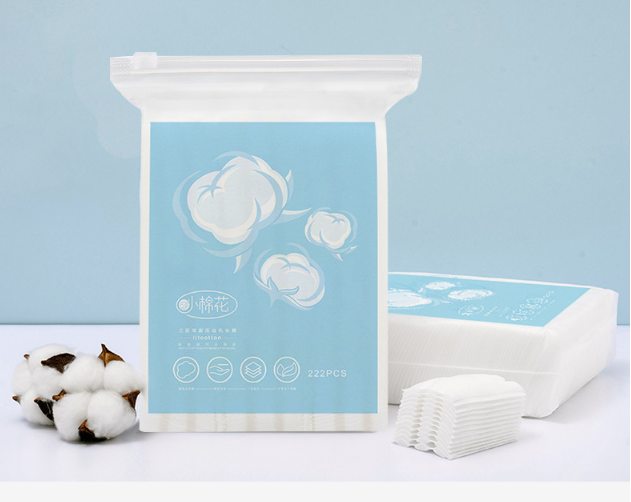 BÔNG TẨY TRANG ĐIỂM LIDCOTTON TÚI 222 MIẾNG