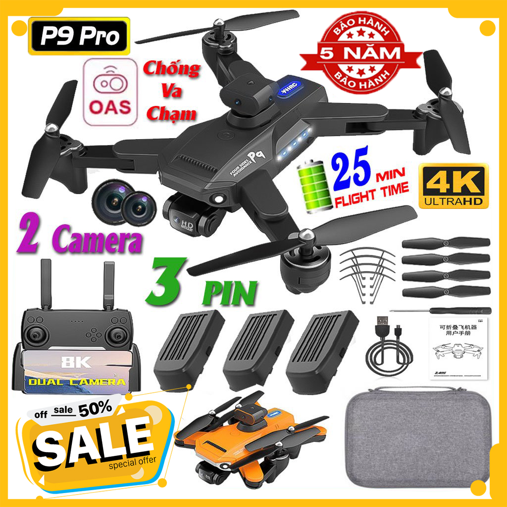 Flycam Mini Drone Camera 8K AE8 PRO Max G.P.S 5G - Máy bay flycam 8k - Fly cam giá rẻ...