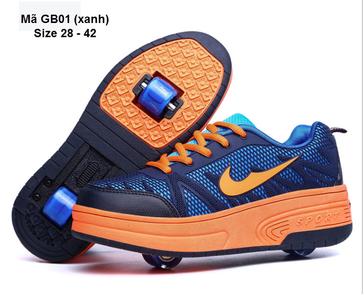 Giày bánh xe GB01 cho trẻ em là loại giầy thể thao có bánh xe ở đế,vừa là đôi giầy...