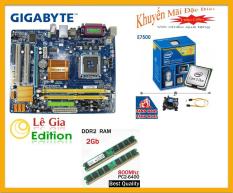 Combo Bo mạch chủ CBG31A1 giga asus G31 Cpu E7300 E7400 E7500 Ram 2G Nguyên zin Đẩy đủ Quạt, cáp, fe