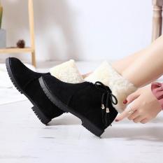 Giày Bốt Nữ Lót Lông Mùa Đông Du Lịch Siêu Ấm – Boot nữ cao cổ độn đế – Boot lông