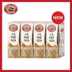 Lốc 4 hộp cà phê sữa Highlands Coffee Tetra pack (180ml/hộp)