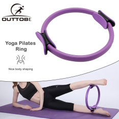 Outtobe Pilates Ring Circle Resistance Exercise Workout Fitness GYM Yoga Ring Dual Band with Non-slip Grip with Non-slip Grip for Strength Flexibility Posture Sculpting