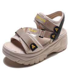 Sandal ulzzang Chữ A đế cao 7 cm 3 quai 2 màu siêu đẹp