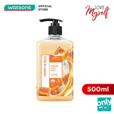 Kem Rửa Tay Watsons Love My Skin Honey & Milk Scented Cream Hand Soap Chiết Xuất Mật Ong & Sữa 500ml
