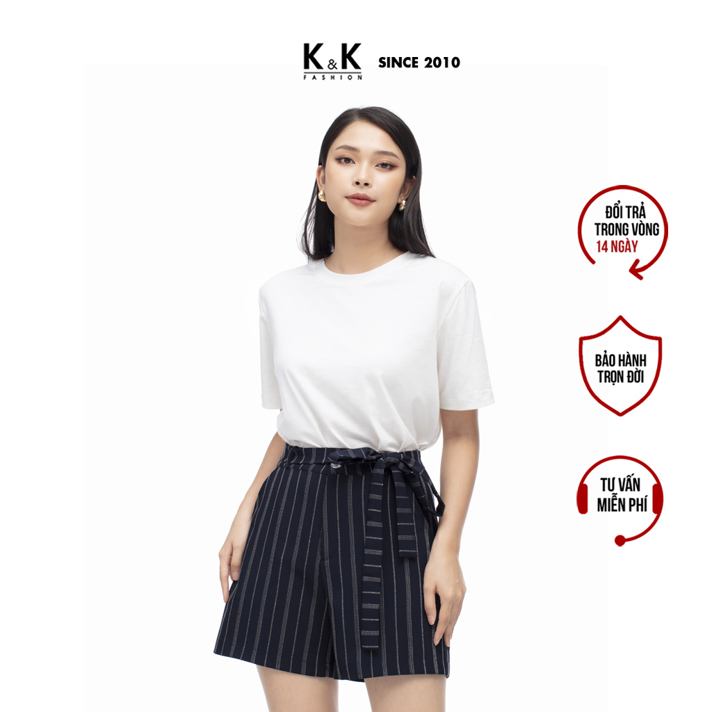 Áo Thun Trắng Nữ Cotton Basic K&K Fashion ASM06-29