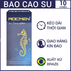 Bao cao su Rocmen sea horse spikes hộp xanh ( hộp 10 chiếc )