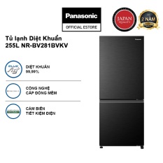 Tủ lạnh Panasonic Diệt Khuẩn 255L NR-BV281BVKV Cấp Đông Mềm – Ngăn Đá Dưới – Siêu Tiết Kiệm Điện Năng