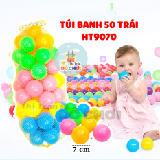 Bóng cho bé túi lưới 50 bóng 7cm, banh đồ chơi cho bé hàng Việt Nam chất lượng cao HT9070
