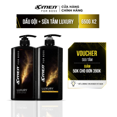 Combo Dầu gội nước hoa X-Men for Boss Luxury 650g + Sữa tắm nước hoa X-Men for Boss Luxury 650g