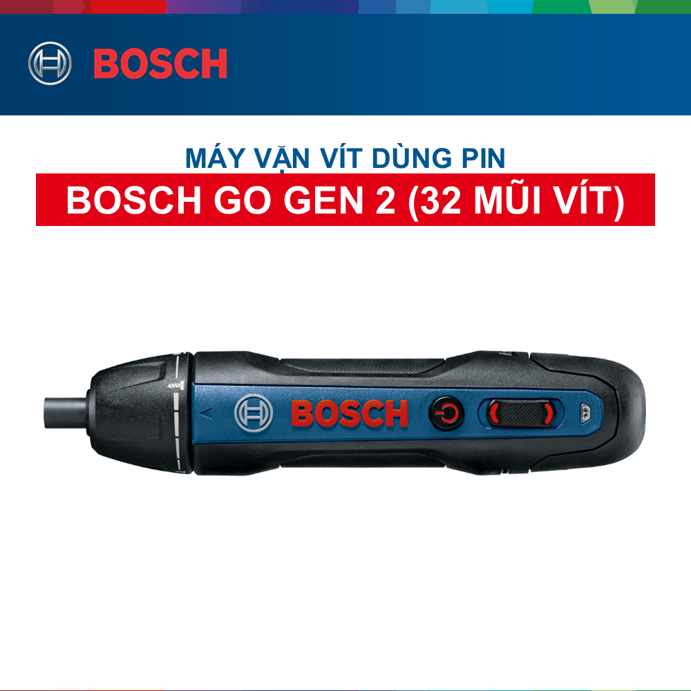 Máy vặn vít dùng pin Bosch GO GEN 2 (32 mũi vít)