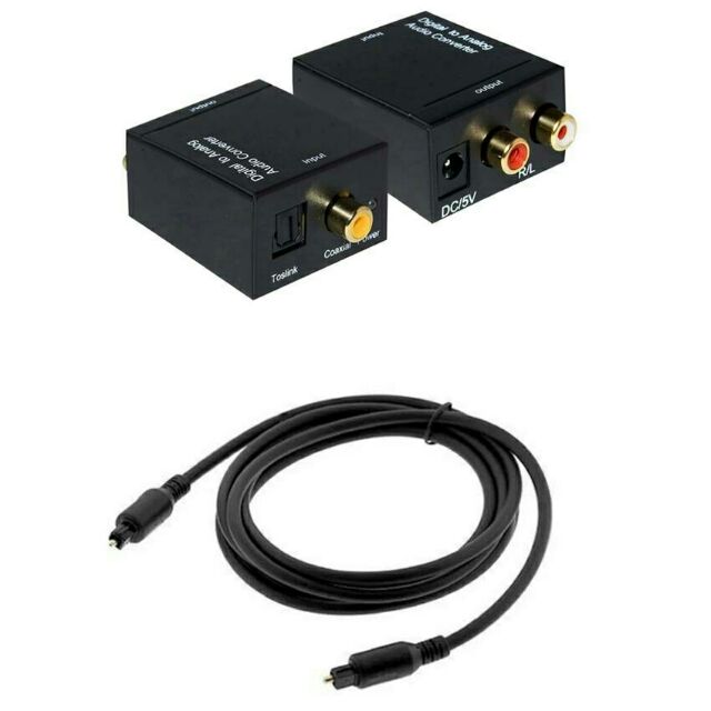 Bộ chuyển âm thanh TV optical to audio AV ra của amply + Cáp quang Optical Digital