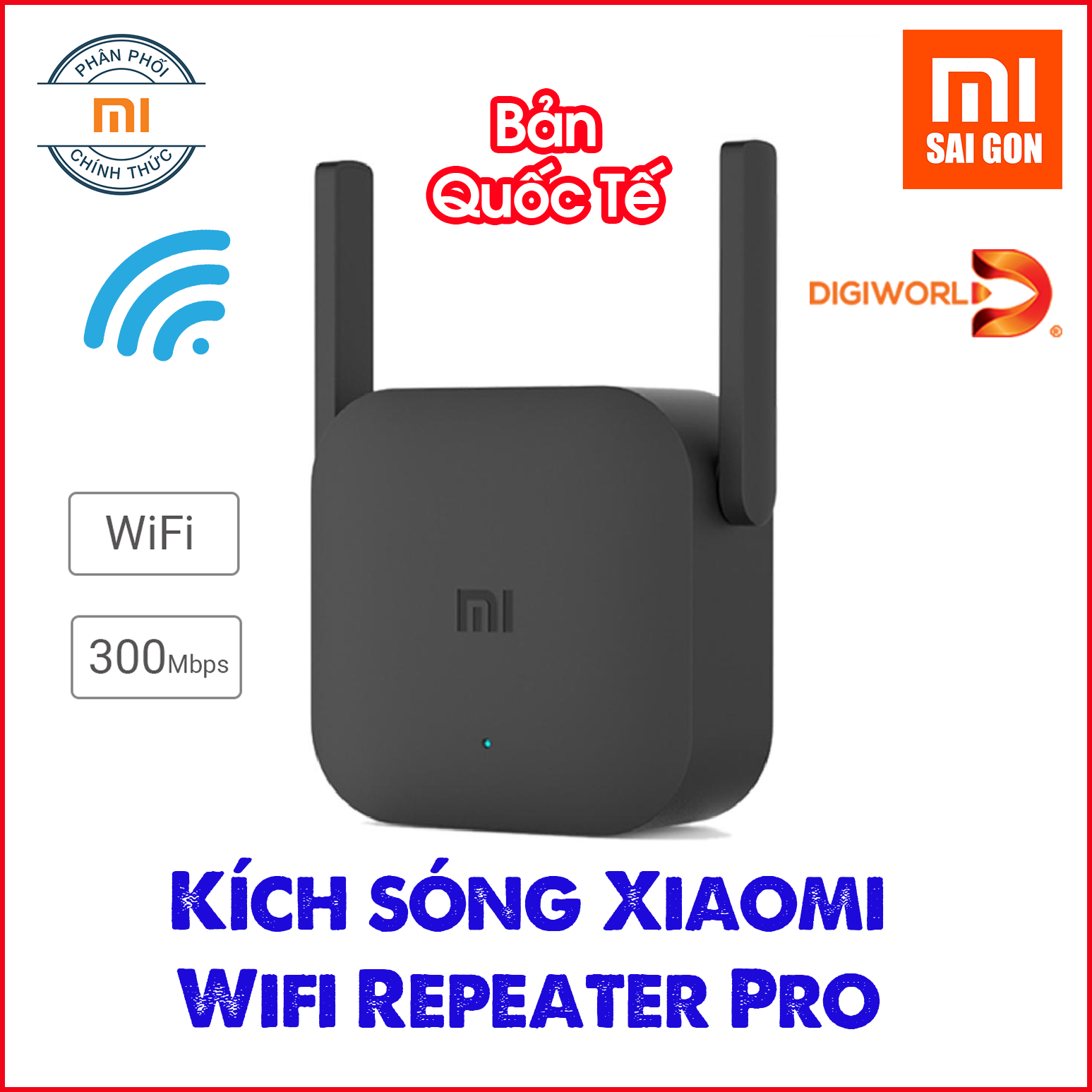 [BẢN QUỐC TẾ] Thiết bị kích sóng Xiaomi Wifi Repeater Pro – Chính hãng phân phối