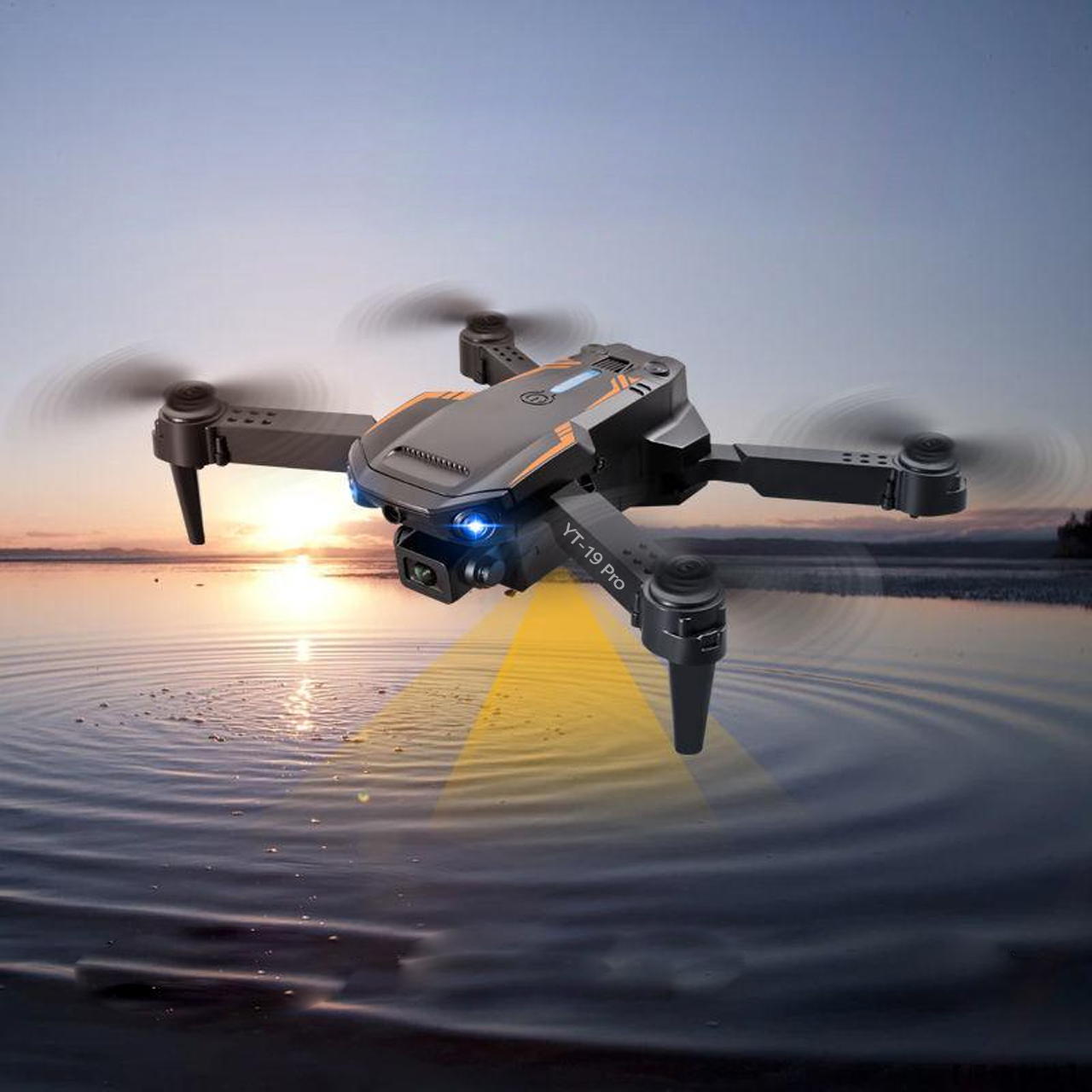 Flycam giá rẻ YT19 pro 2023 tránh vật cản 3 hướng, Máy bay điều khiển từ xa 4 cánh, Drone...